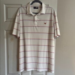 Callaway Red and White Polo Shirt for Casual Elegance